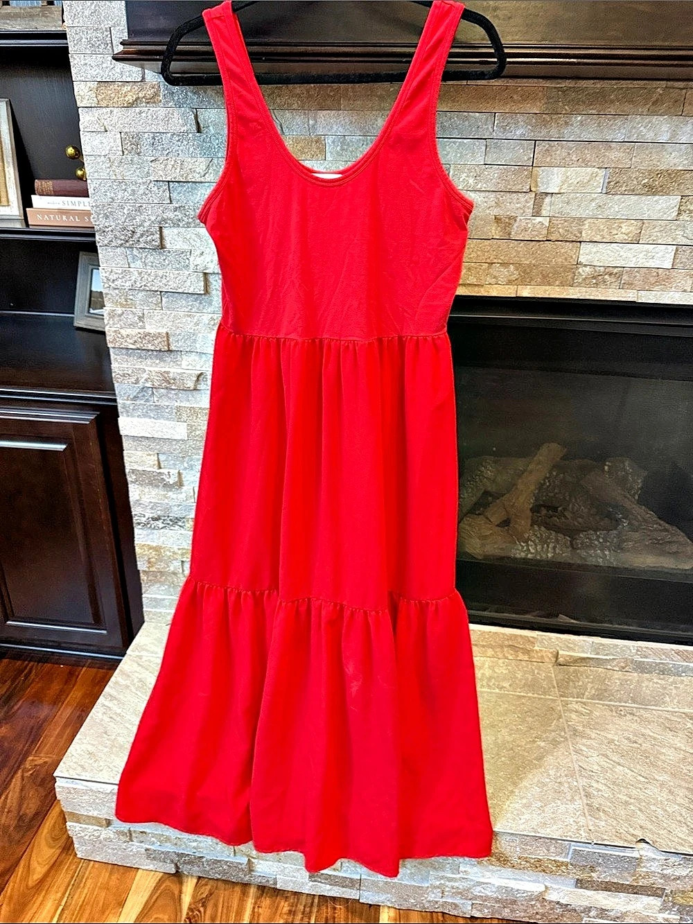 Nordstrom Red Maxi Dress Size Large Like New